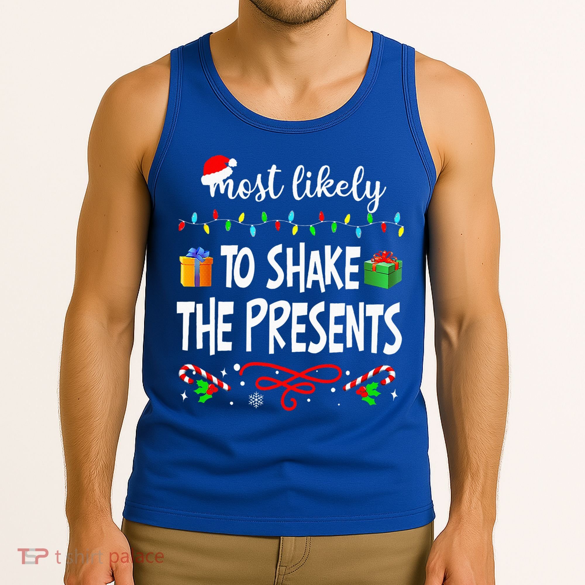 Most Likely To Shake The Presents Family Matching Christmas  Tank Top