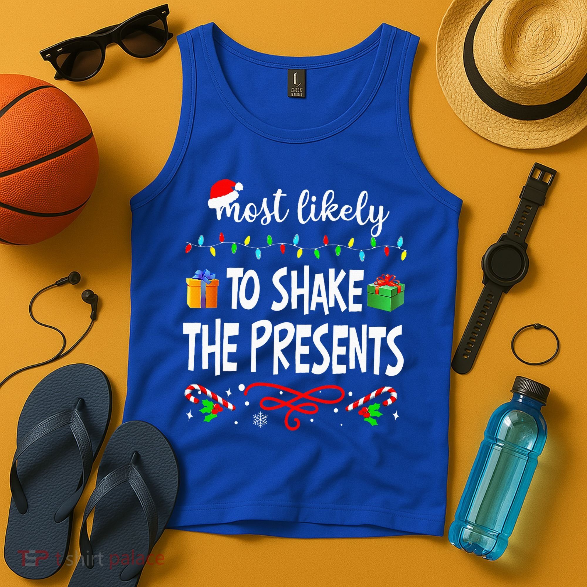 Most Likely To Shake The Presents Family Matching Christmas  Tank Top