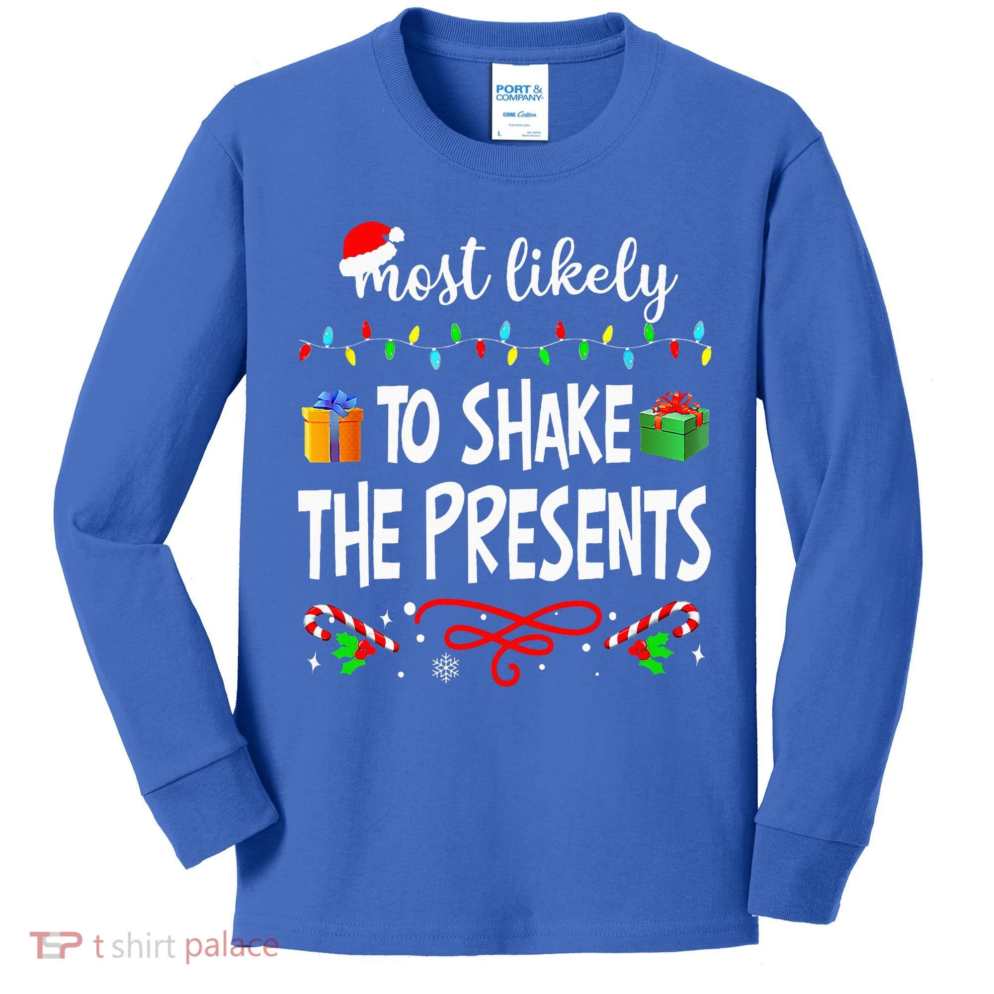 Most Likely To Shake The Presents Family Matching Christmas  Kids Long Sleeve Shirt