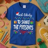 Most Likely To Shake The Presents Family Matching Christmas  Kids T-Shirt thumb 3