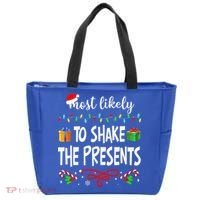 Most Likely To Shake The Presents Family Matching Christmas  Tote Bag thumb 0