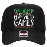 Most Likely To Play Video Games Christmas Family Hat thumb 0