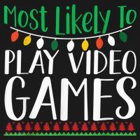 Most Likely To Play Video Games Christmas Family Visor thumb 3