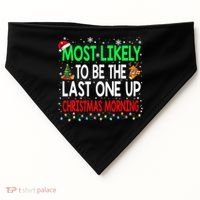Most Likely To Be The Last One Up Christmas Morning USA-Made Doggie Bandana thumb 0