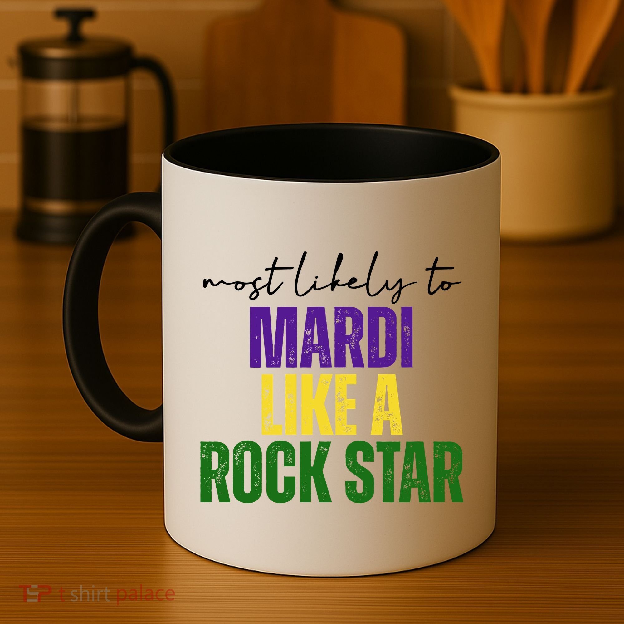 Most Likely To Mardi Like A Rock Star Mardi Gras Party Coffee Mug