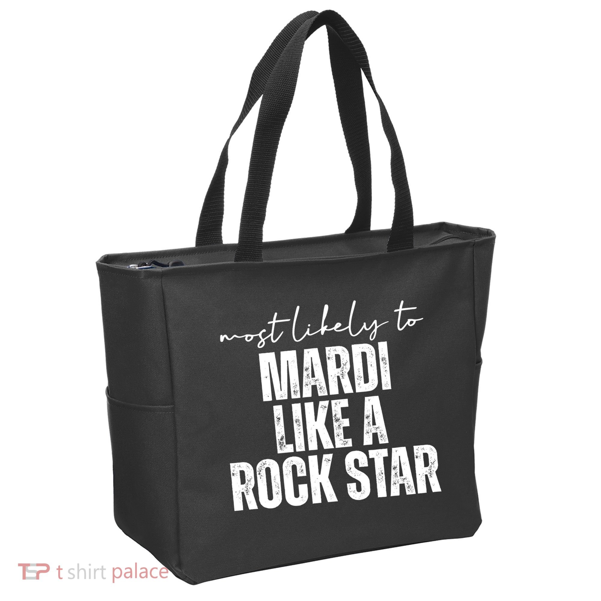 Most Likely To Mardi Like A Rock Star Mardi Gras Party Tote Bag