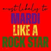 Most Likely To Mardi Like A Rock Star Mardi Gras Party Santa Hat thumb 1