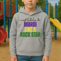 Most Likely To Mardi Like A Rock Star Mardi Gras Party Kids Hoodie thumb 2