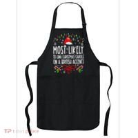 Most Likely To Sing Christmas Carols In A British Accent Apron thumb 0