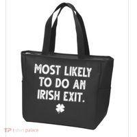 Most Likely To Do An Irish Exit Funny St Patrick's Day Tote Bag thumb 3