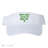 Most Likely To Do An Irish Exit Funny St Patrick's Day Visor thumb 0