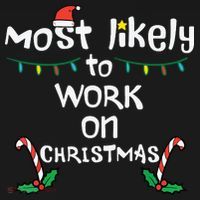 Most Likely To Work Christmas Xmas Family Matching Backpack thumb 2