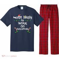 Most Likely To Work Christmas Xmas Family Matching Pajama Set thumb 0