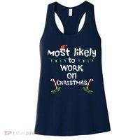 Most Likely To Work Christmas Xmas Family Matching Women's Tank Top thumb 0
