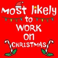 Most Likely To Work Christmas Xmas Family Matching Santa Hat thumb 1