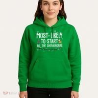 Most Likely To Start All The Shenanigans Funny Christmas Hoodie thumb 5