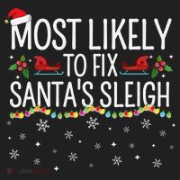 Most Likely to Fix Santa Sleigh Funny Christmas Pajamas Xmas  Beanie thumb 2