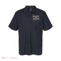 Most Likely to Fix Santa Sleigh Funny Christmas Pajamas Xmas  Polo thumb 0