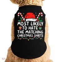 Most Likely To Hate Matching Christmas Funny Family Matching Doggie Tank thumb 0