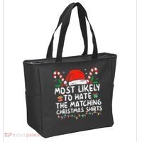 Most Likely To Hate Matching Christmas Funny Family Matching Tote Bag thumb 2