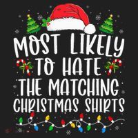 Most Likely To Hate Matching Xmas Funny  Hat thumb 2