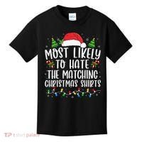 Most Likely To Hate Matching Xmas Funny  Kids T-Shirt thumb 0