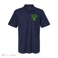 Most Likely To Do An Irish Goodbye Funny Gift Polo thumb 0