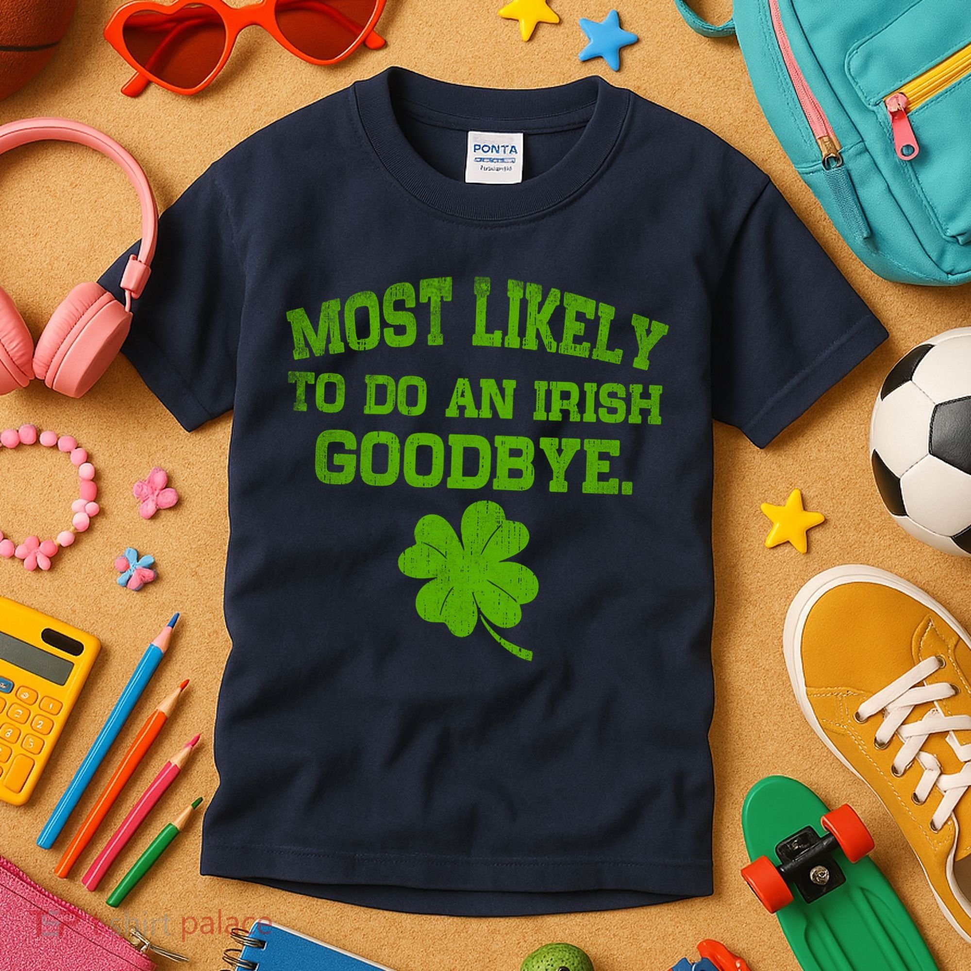 Most Likely To Do An Irish Goodbye Funny Gift Kids T-Shirt