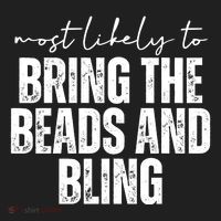 Most Likely To Bring The Beads And Bling Mardi Gras Beanie thumb 2