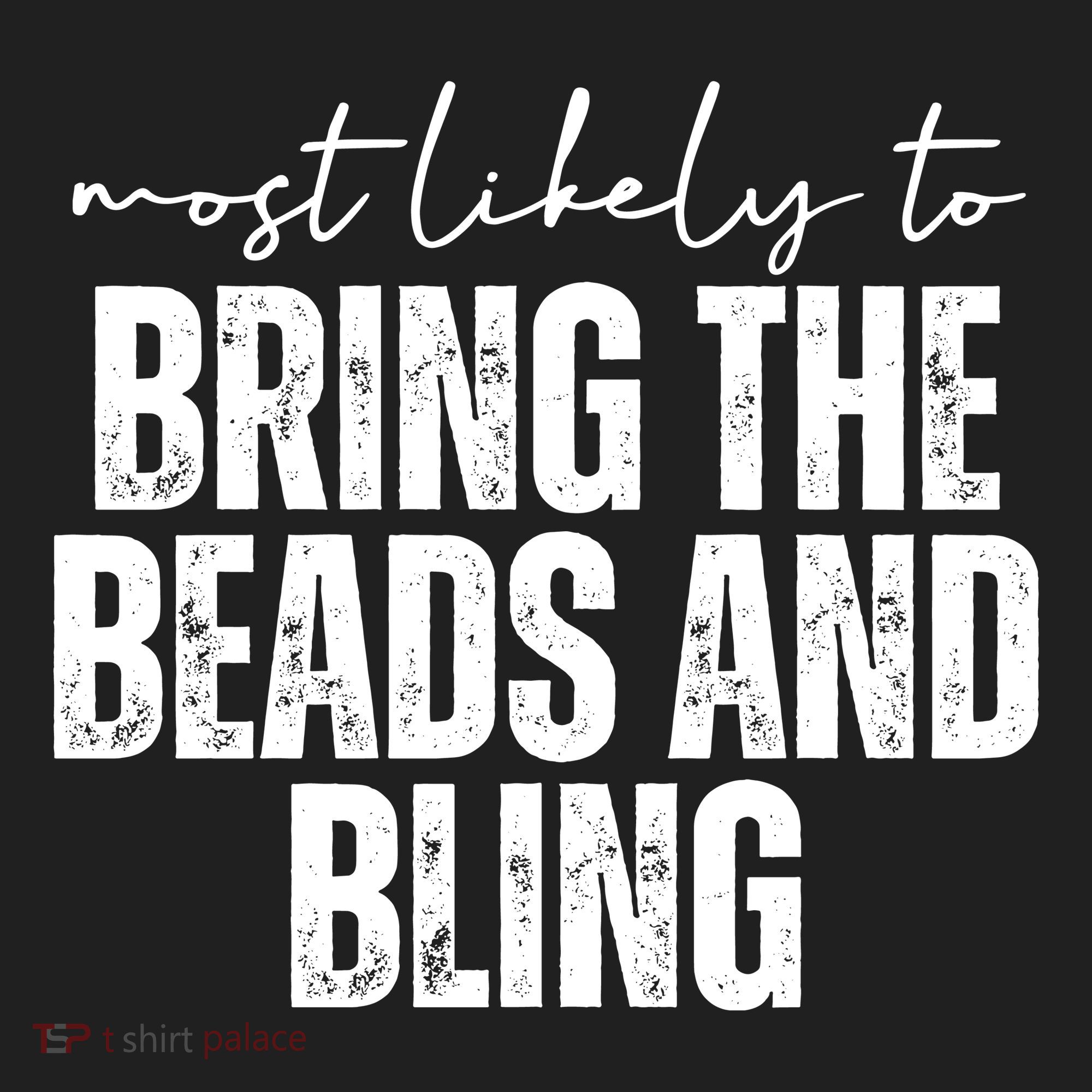 Most Likely To Bring The Beads And Bling Mardi Gras Golf Towel