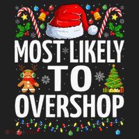 Most Likely To Overshop Christmas Funny Family Christmas Beanie thumb 2