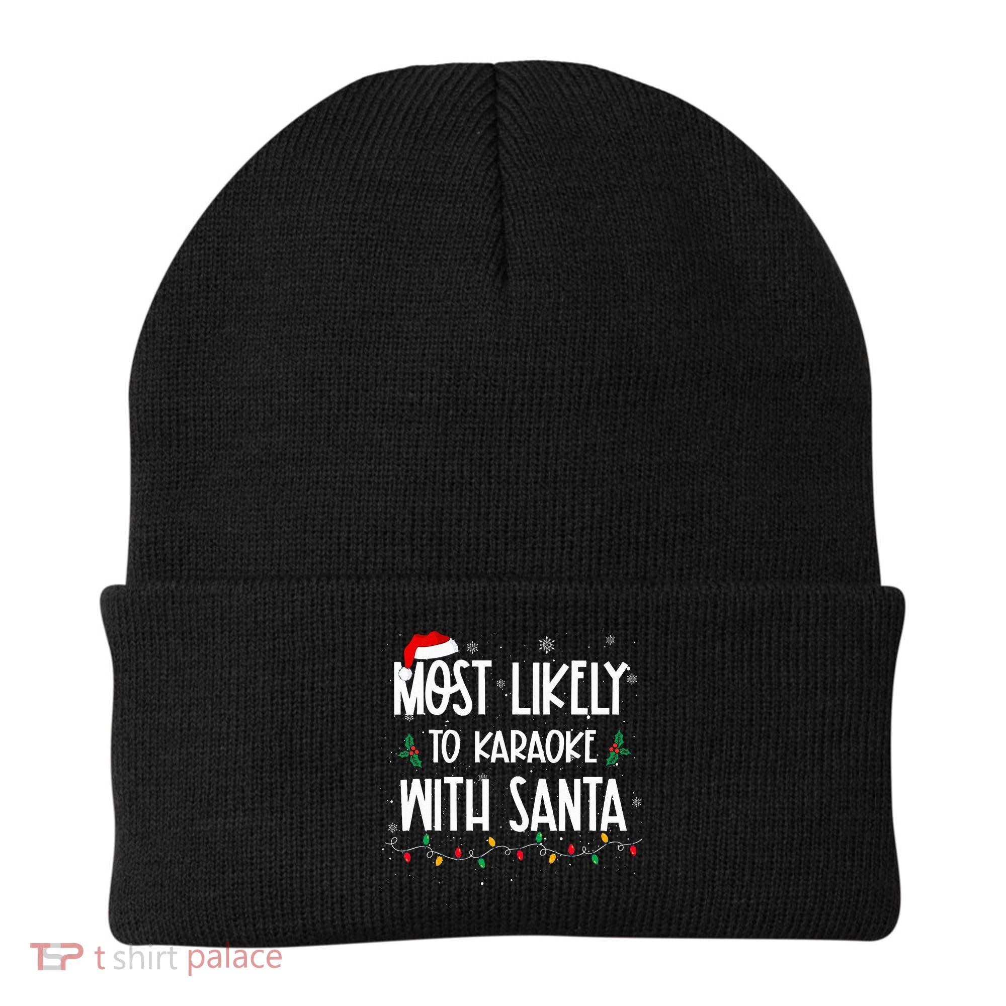 Most Likely To Karaoke With Santa Christmas  Family Beanie