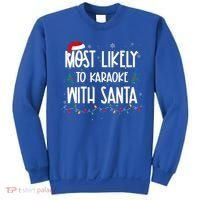 Most Likely To Karaoke With Santa Christmas  Family Sweatshirt thumb 0