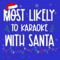 Most Likely To Karaoke With Santa Christmas  Family Visor thumb 3