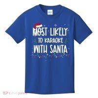 Most Likely To Karaoke With Santa Christmas  Family Kids T-Shirt thumb 0