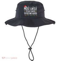 Most Likely To Ask Santa To Define Good Christmas Matching Bucket Hat thumb 0