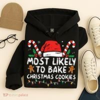 Most Likely To Bake Christmas Cookies Funny Baker Christmas Hoodie thumb 4