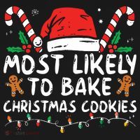 Most Likely To Bake Christmas Cookies Funny Baker Christmas Mousepad thumb 1