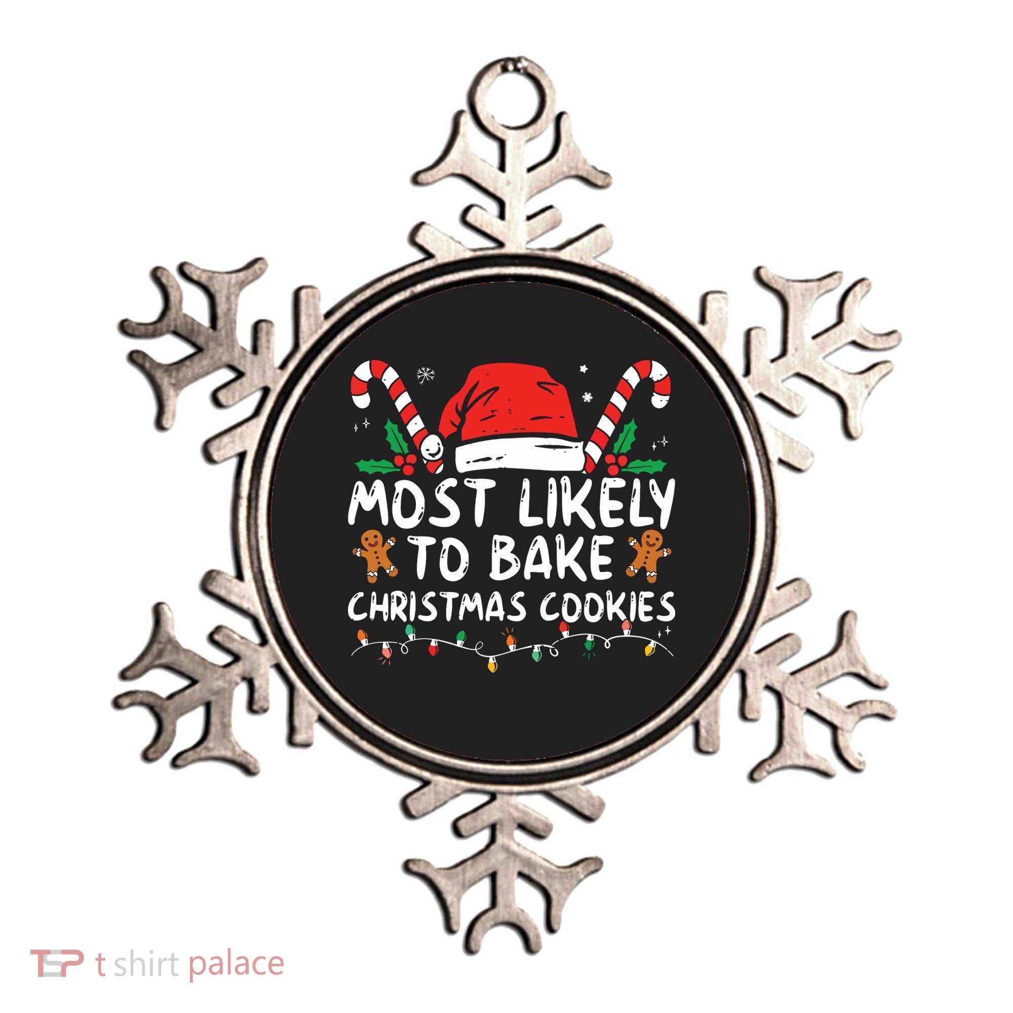 Most Likely To Bake Christmas Cookies Funny Baker Christmas Ornament