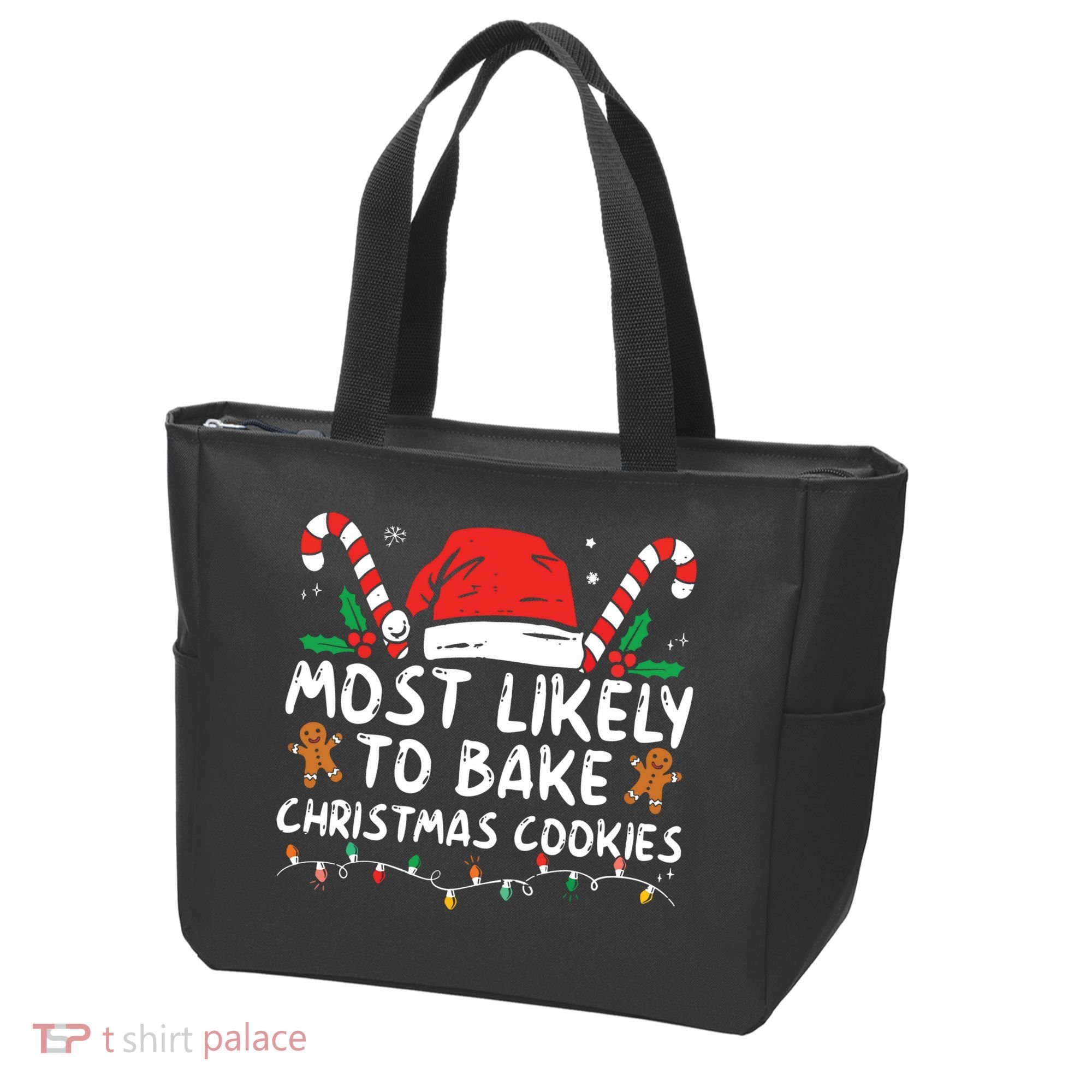Most Likely To Bake Christmas Cookies Funny Baker Christmas Tote Bag