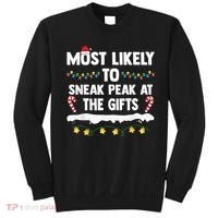 Most Likely To Sneak Peak At The Matching Family Christmas Sweatshirt thumb 0