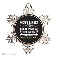 Most Likely To Sneak Peak At The Matching Family Christmas Ornament thumb 0