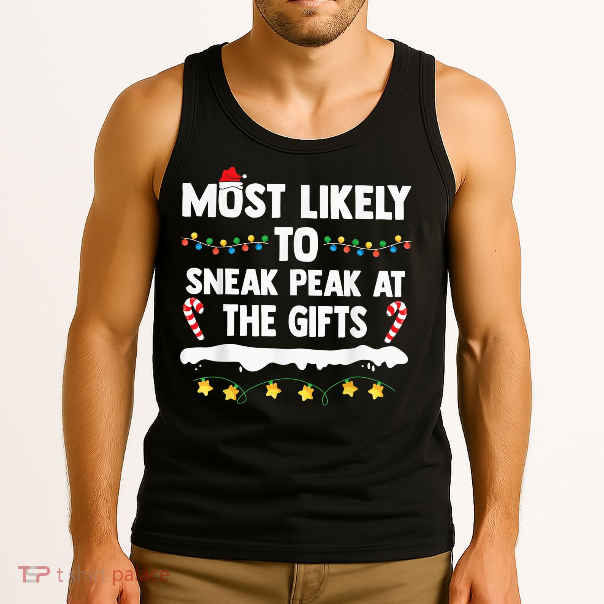 Most Likely To Sneak Peak At The Matching Family Christmas Tank Top