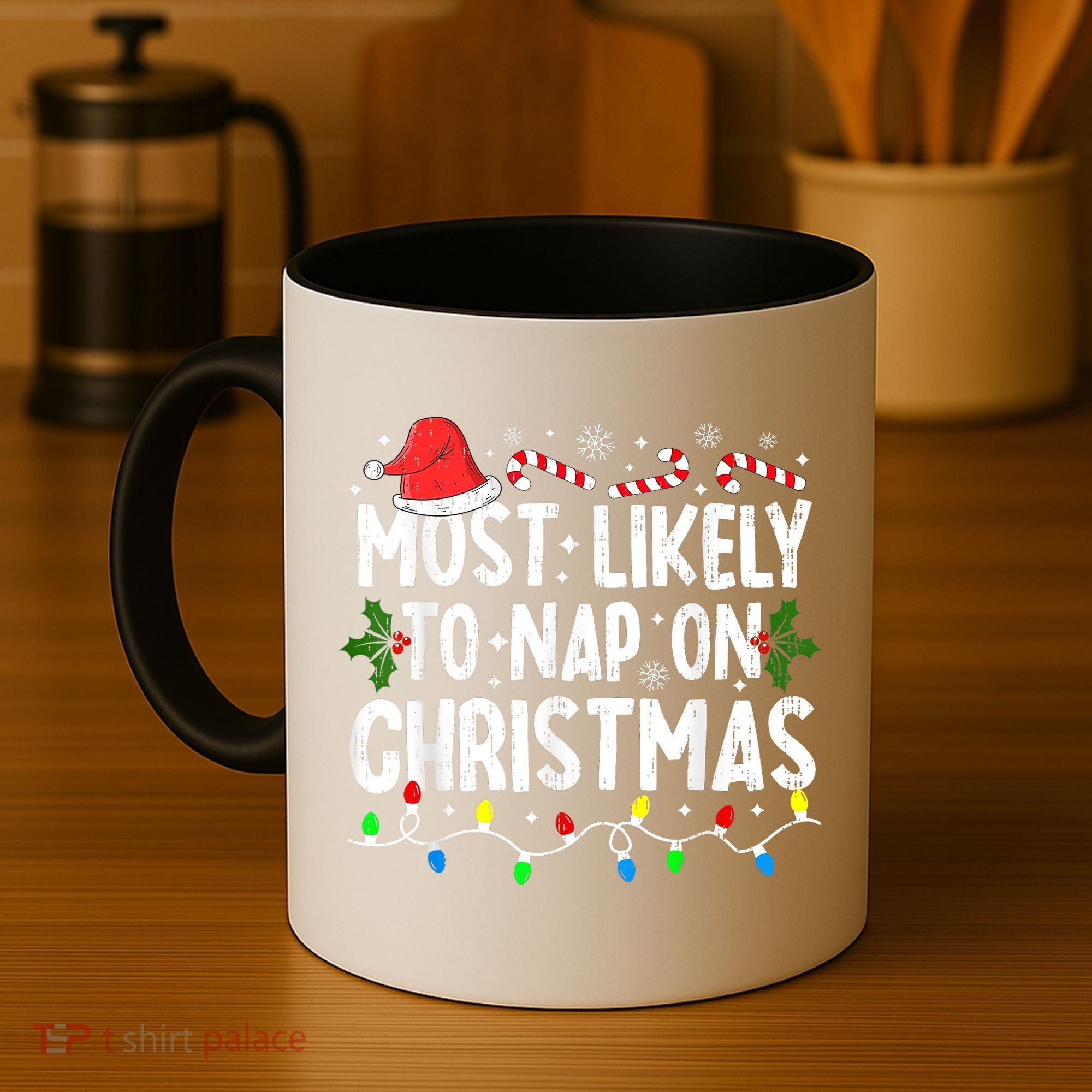Most Likely To Nap On Christmas Coffee Mug