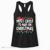 Most Likely To Nap On Christmas Women's Tank Top thumb 0