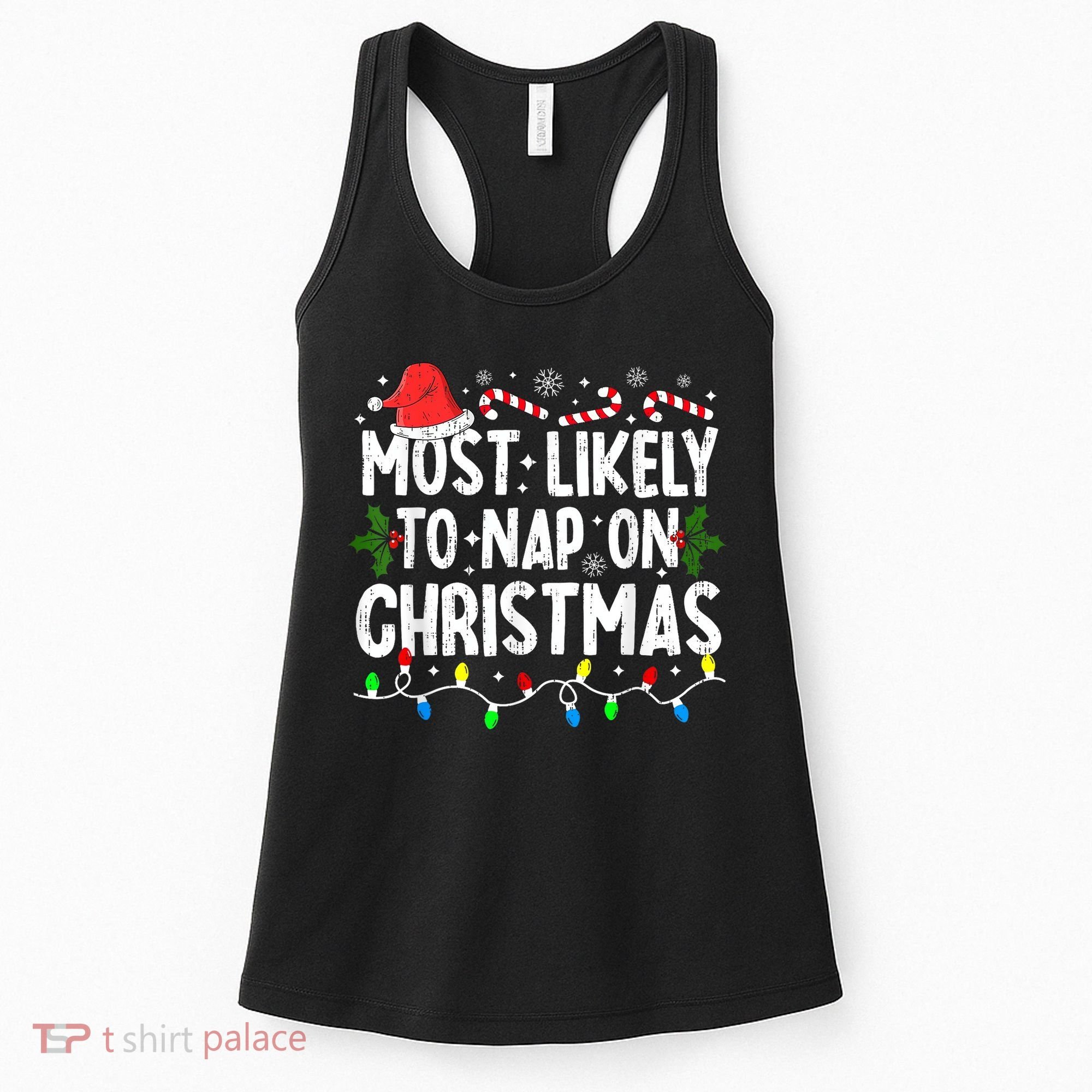 Most Likely To Nap On Christmas Women's Tank Top