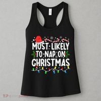 Most Likely To Nap On Christmas Women's Tank Top thumb 3