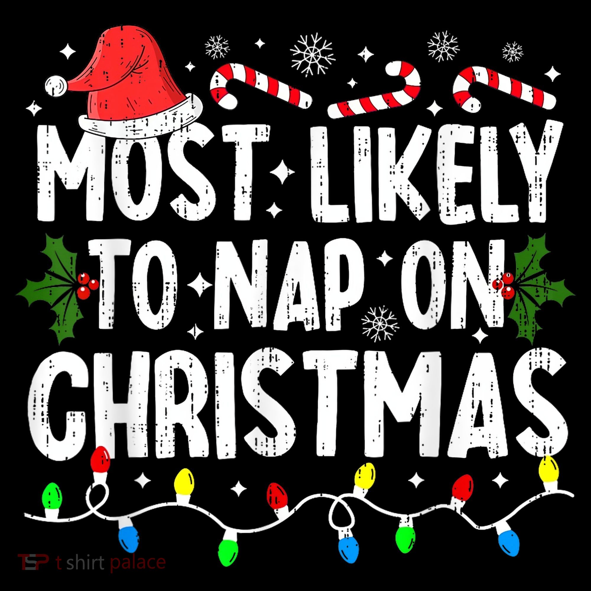 Most Likely To Nap On Christmas Women's Long Sleeve Shirt