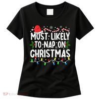 Most Likely To Nap On Christmas Women's T-Shirt thumb 0