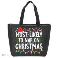 Most Likely To Nap On Christmas Tote Bag thumb 0